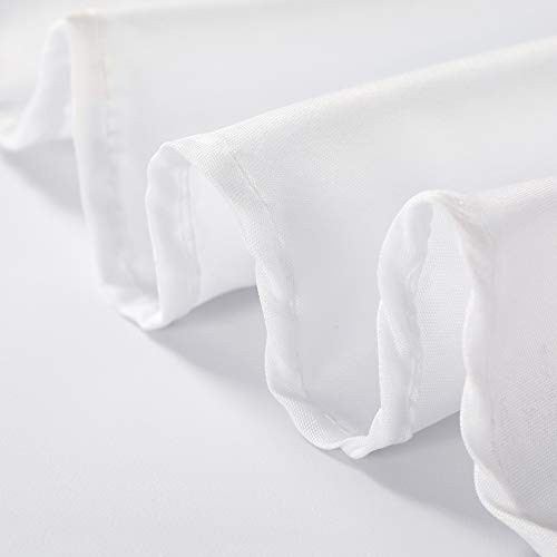70 inch Round Tablecloth Washable Polyester Table Cloth 70" (Round) White