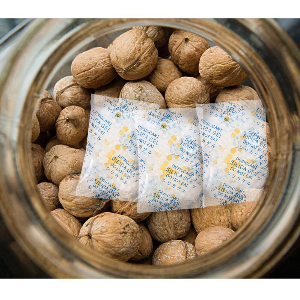 100Pcs 3 Gram Silica Gel Packs Desiccant Packets for Storage Moisture Food Safe