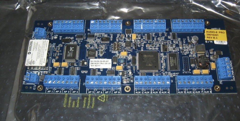Sonitrol Security System Sonip Audio-8 Expansion Module Circuit Board 7201118