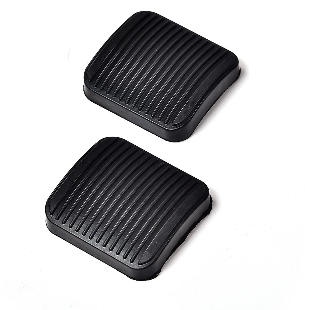 2Pcs Brake And Clutch Pedal Pad Kit Fit For Jeep Wrangler YJ TJ Cherokee XJ-Blac