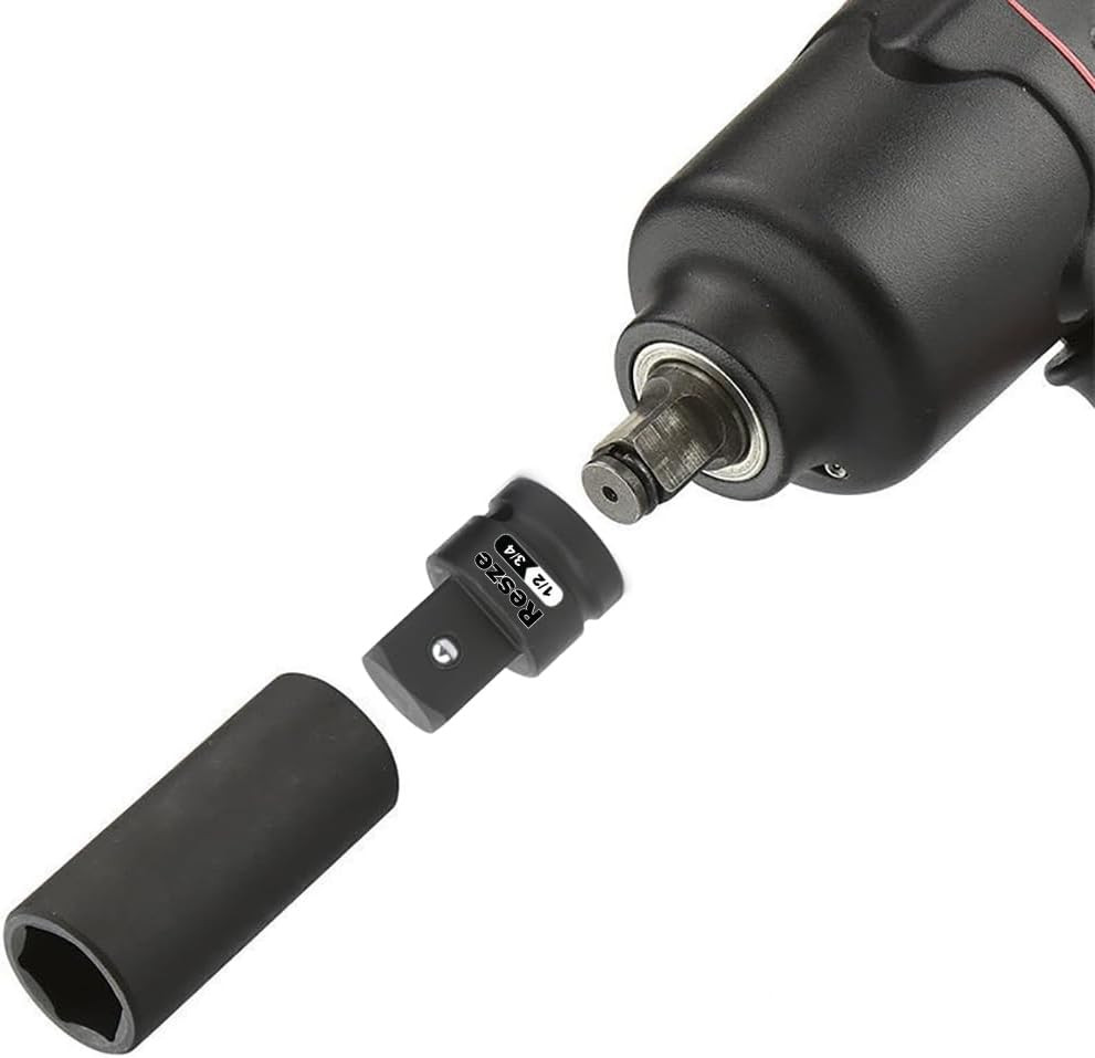 2PCS Impact Socket Adapter and Reducer Set 3/4" To 1/2" & 1/2" To 3/4" Socket