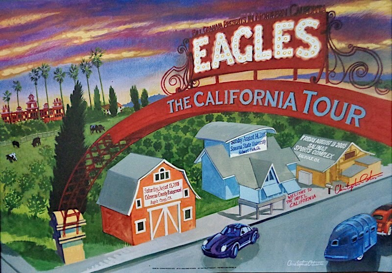 EAGLES 2005 US TOUR concert poster BILL GRAHAM BGP 334 CHRIS PETERSON signed