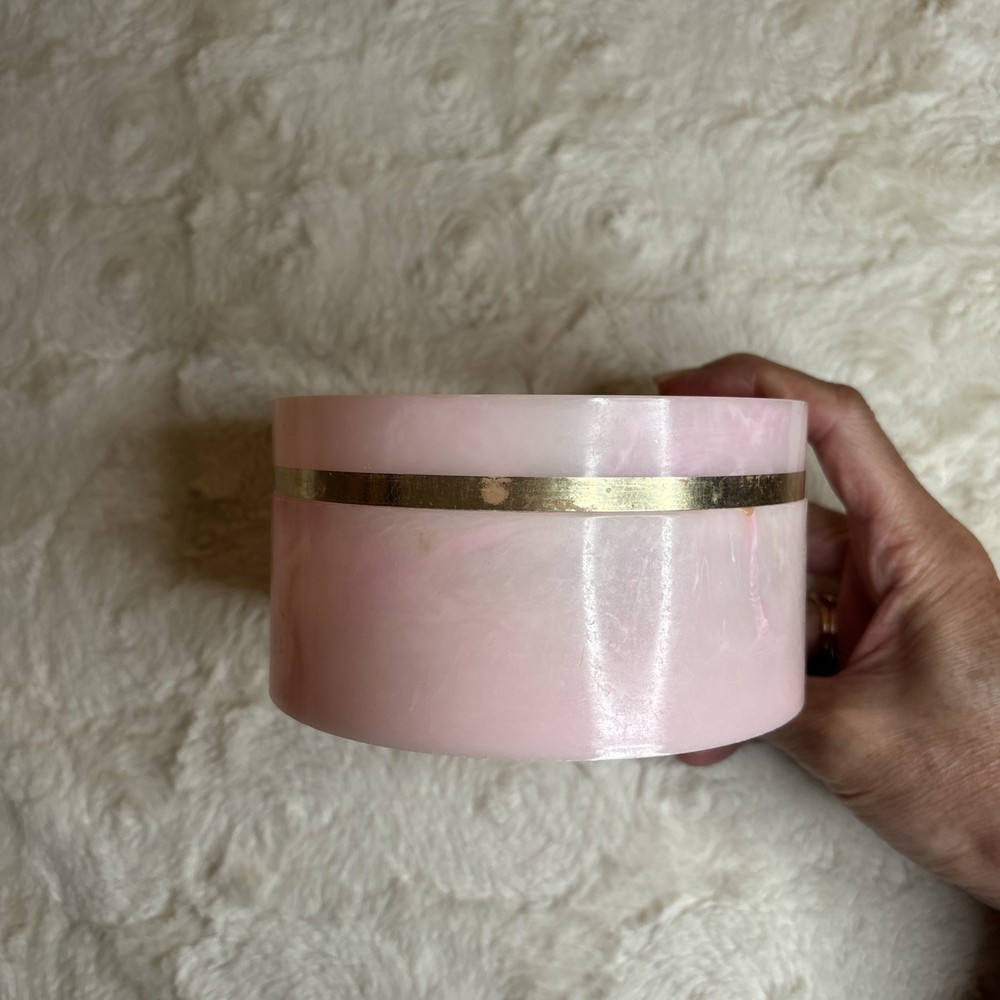 Chantilly Perfumed Bath Powder Pink Container Houbigant EMPTY Plastic
