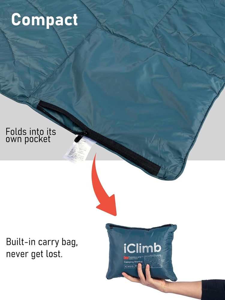 3M Thinsulate Insulation Warm Camping Blanket Ultralight Compact