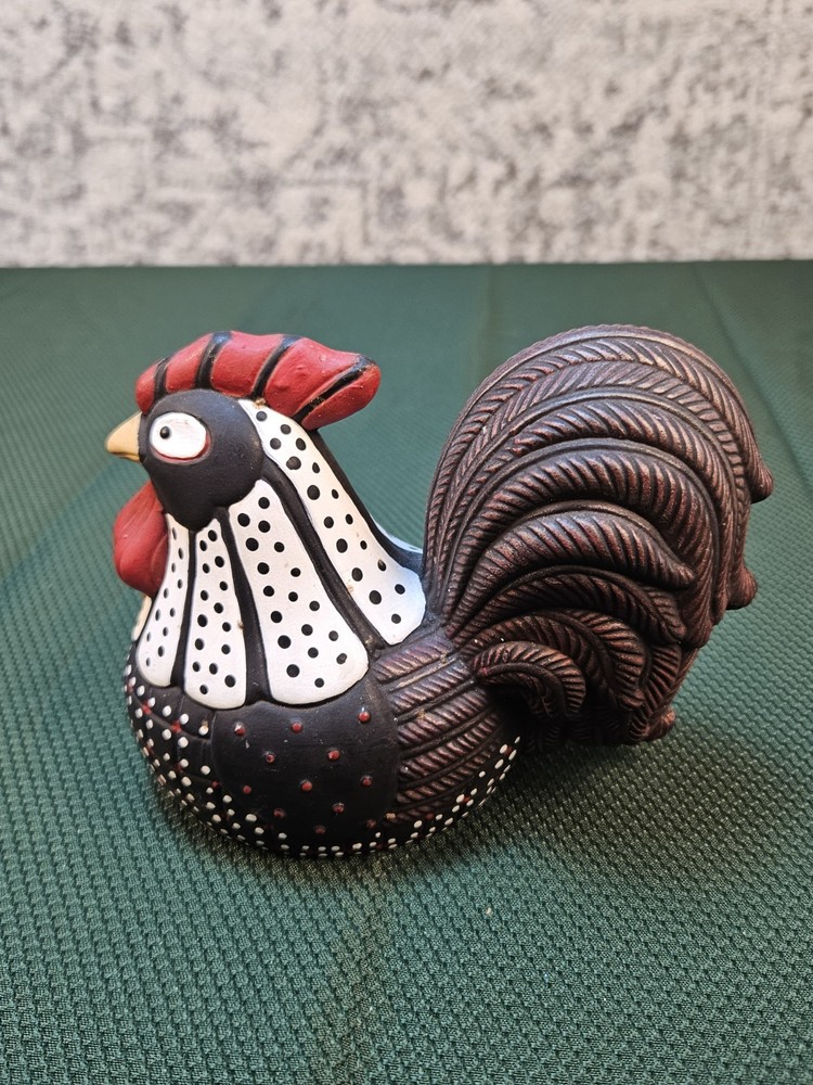 Handpainted Ceramic Rooster 6x5"