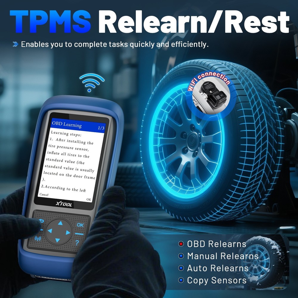 XTOOL TP150 WIFI TPMS Relearn Tool TS100 Tire Pressure Sensors Programming Reset