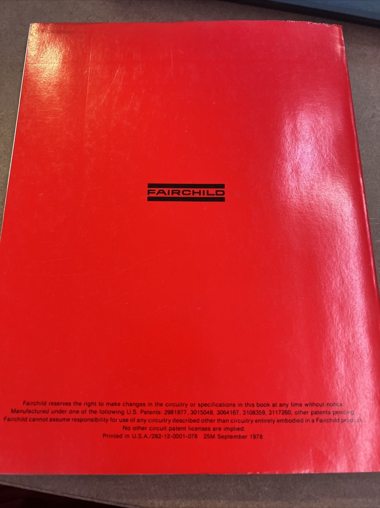 Electronics Manual Catalog Fairchild Semiconductor Diode Data Book 1978 F5