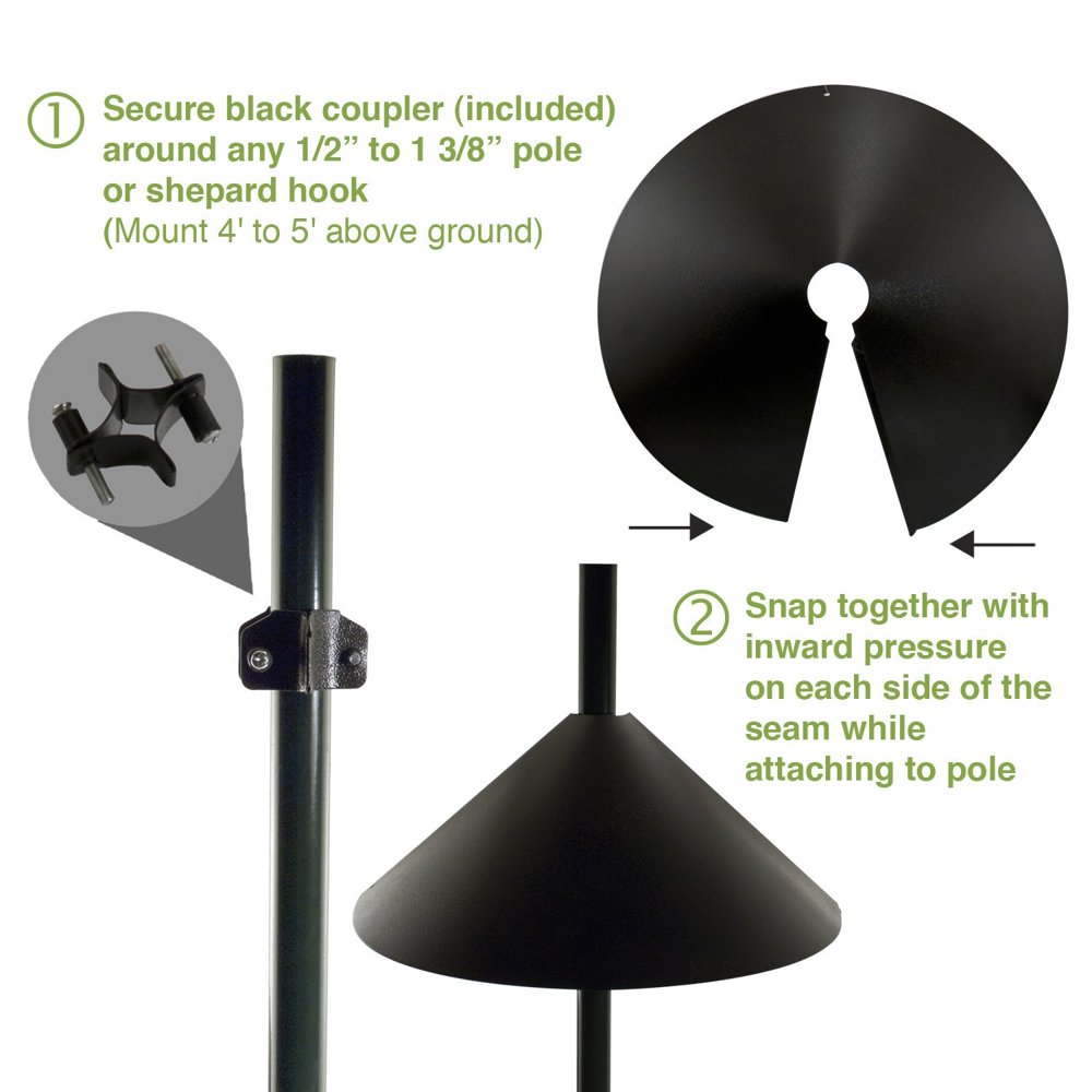 Audubon Wrap around Metal Squirrel Baffle 18 in Diameter