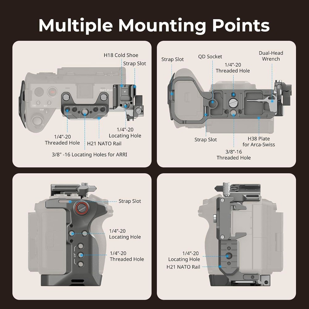 SmallRig FX3 / FX30 HawkLock Quick Release Camera Cage Kit for Sony FX3 / FX30