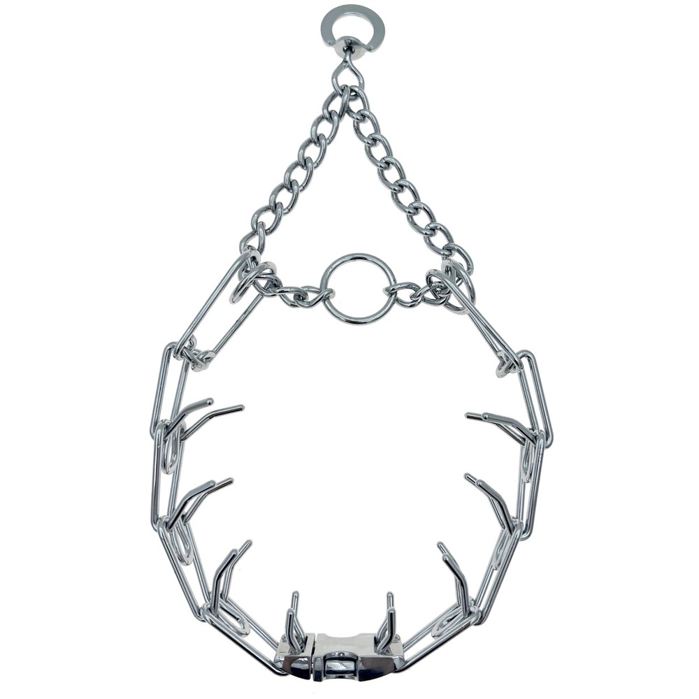 Adjustable Dog Ｎo Pull Ｃollar for Small Medium Large Dogs (Silver,