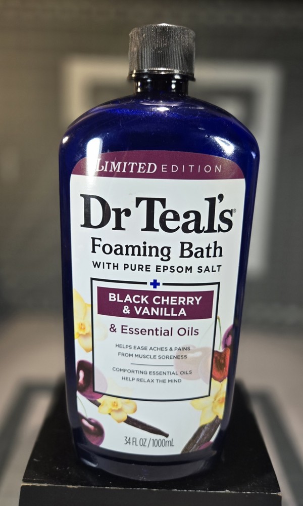 Dr Teal's Black Cherry & Vanilla Foaming Bath & Essentials Oils, 34 fl. oz.