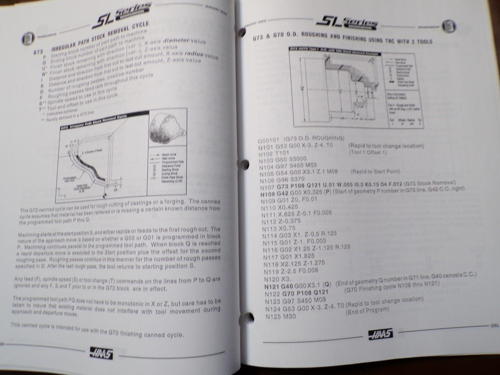 Haas SL-Lathe Training Manual 2001