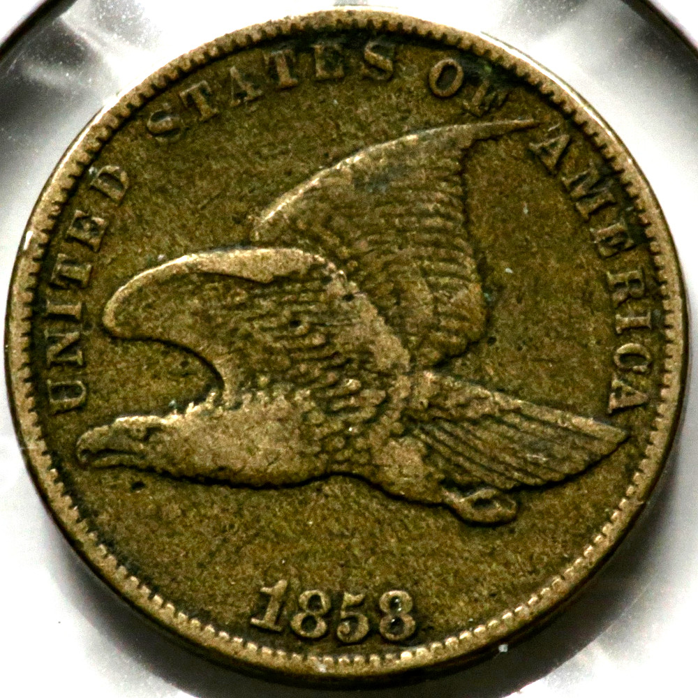 1858 Flying Eagle One 1 Cent - Small Letters  R1824