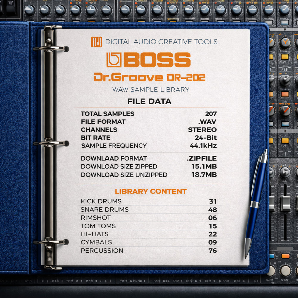Boss DR-202 Drum Machine Sample Library