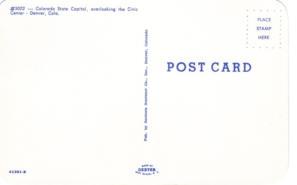 COLORADO STATE CAPITOL, DENVER, CO - PC3696
