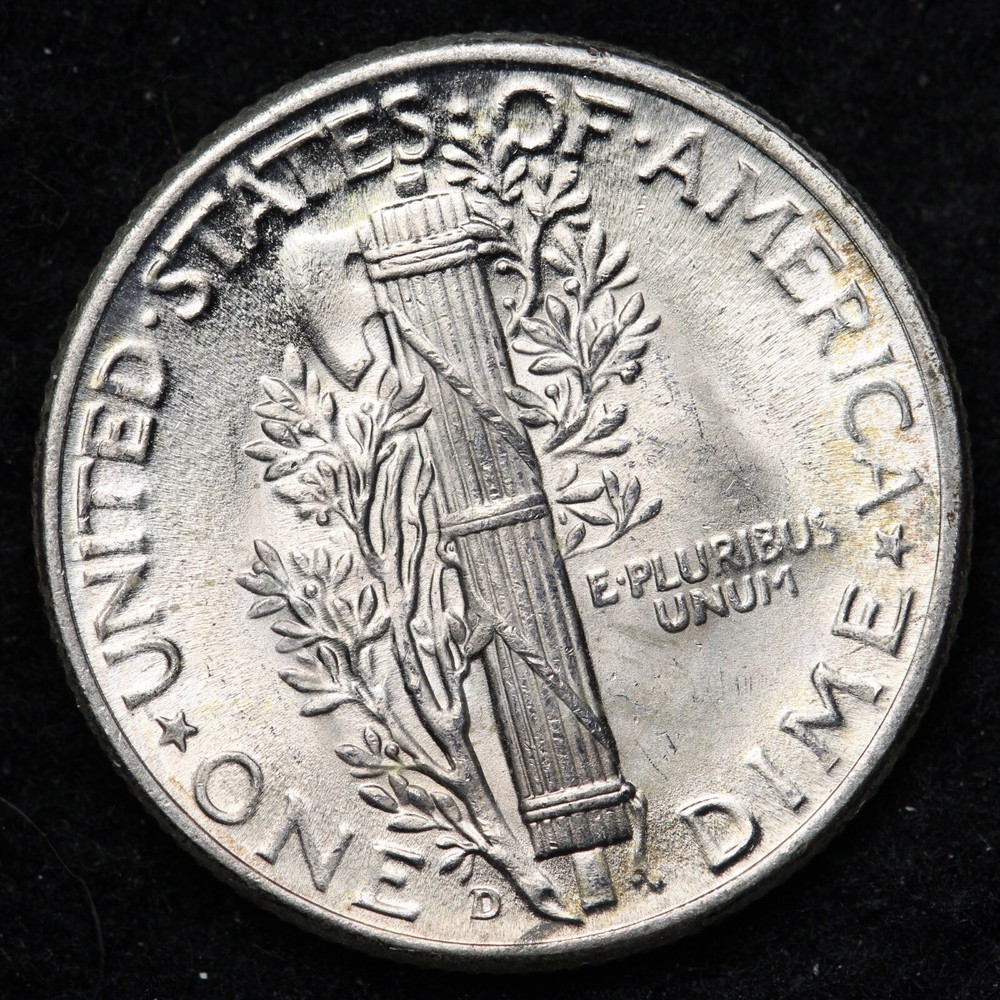 1945-D Mercury Silver Dime GEM BU *UNCIRCULATED* MS E249 XYP