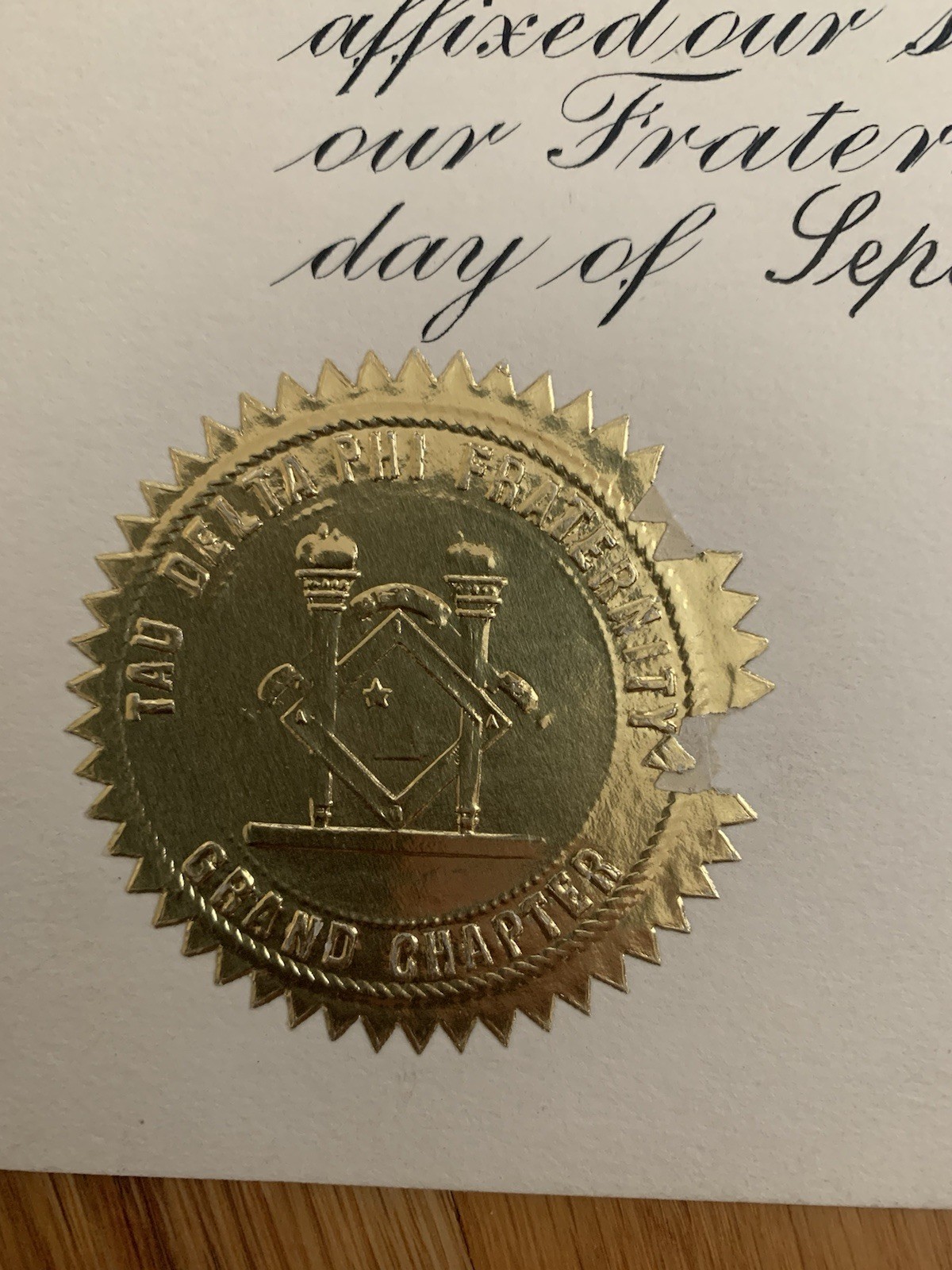 FLOYD LITTLE SIGNED 1965 OUTSTANDING ATHLETE TROPHY FROM SYRACUSE FRATERNITY+JSA