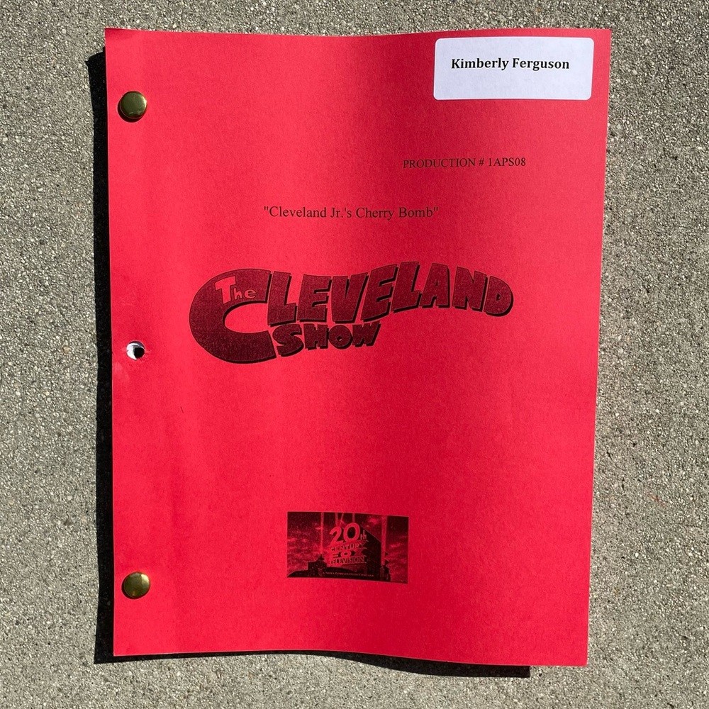 The Cleveland Show Kimberly Ferguson 2010 Production Used Table Draft Script
