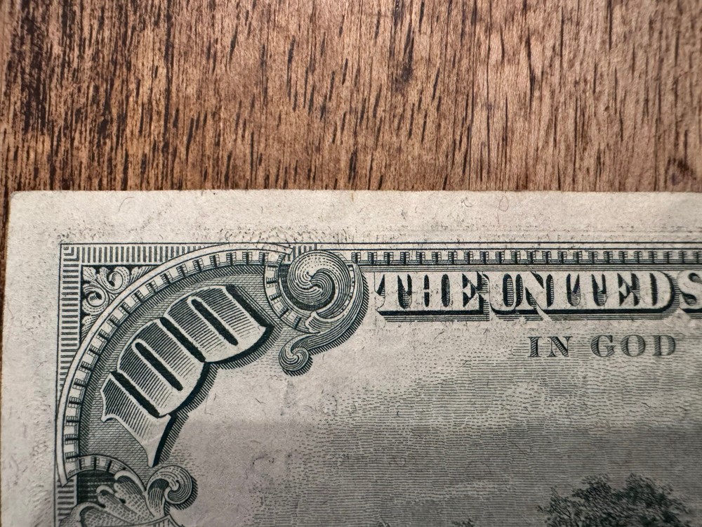 1974 $100 Bill, California Mint, Print Through Error