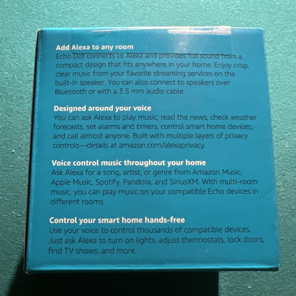 Amazon Echo Dot (3rd Generation) Smart Speaker with Alexa - NEW open box