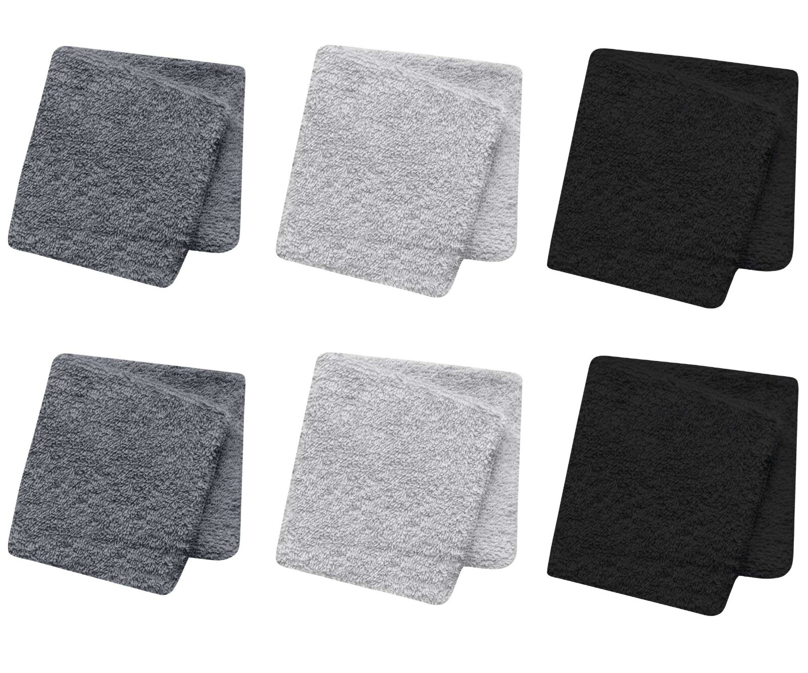 100% Cotton Wash Cloths 11x11” – Soft Reusable Towels – Pack of 6/12/18