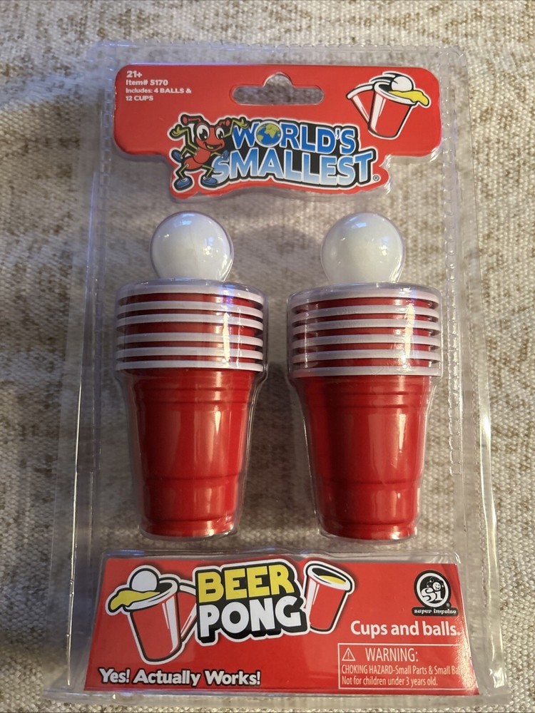 Worlds Smallest Beer Pong Table Top Game NIB