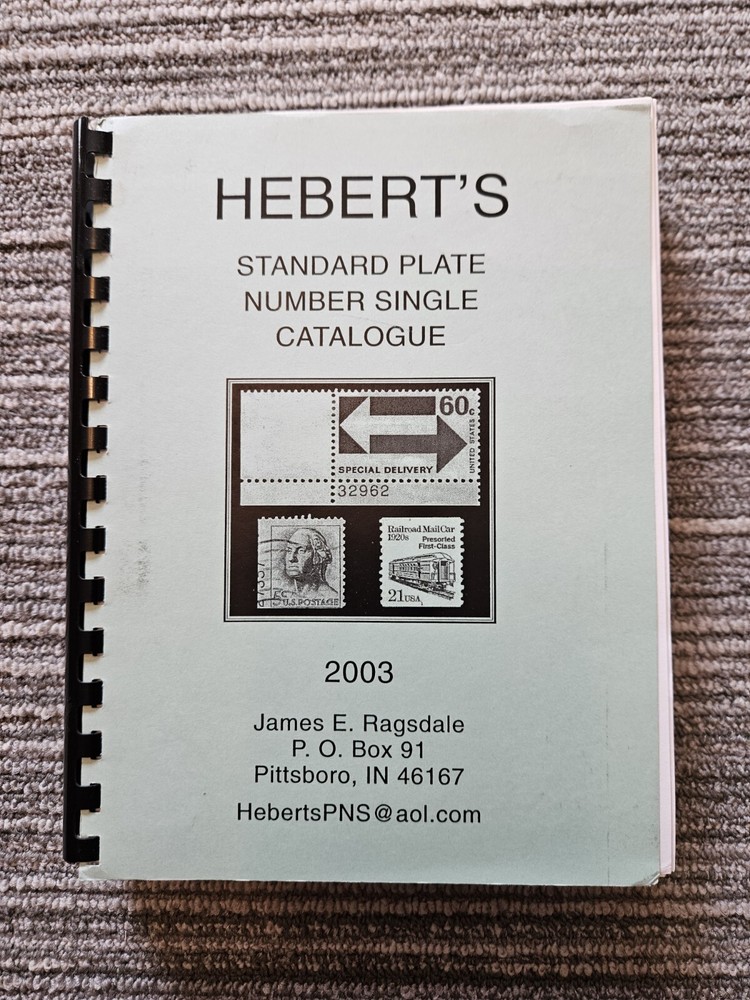 2003 Hebert's Standard Plate Number Single Catalogue