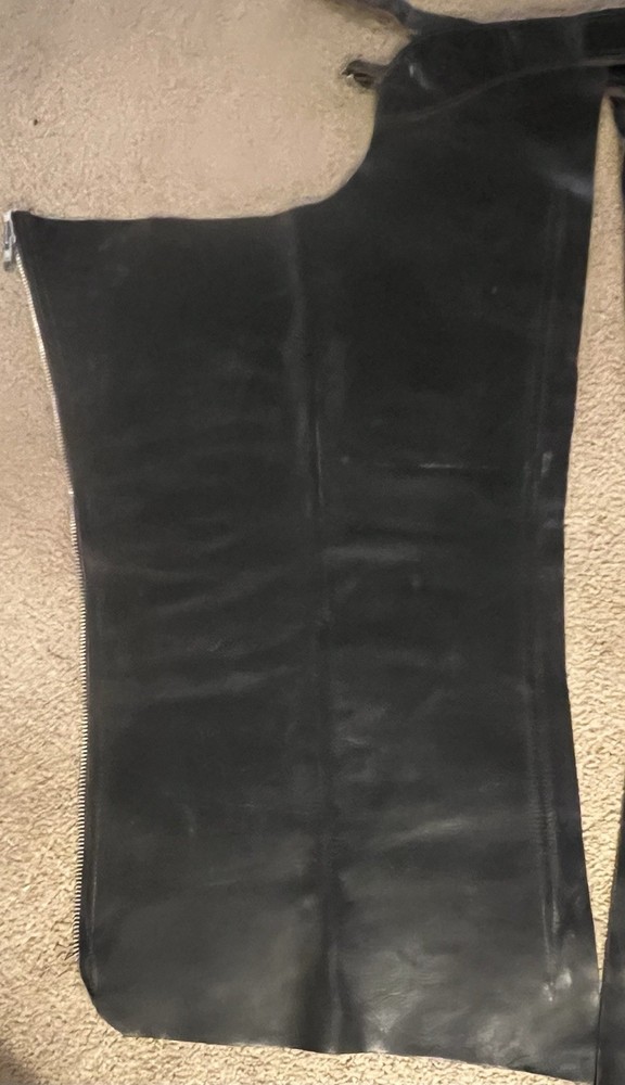 Black Leather Chaps unmarked See Description For Size