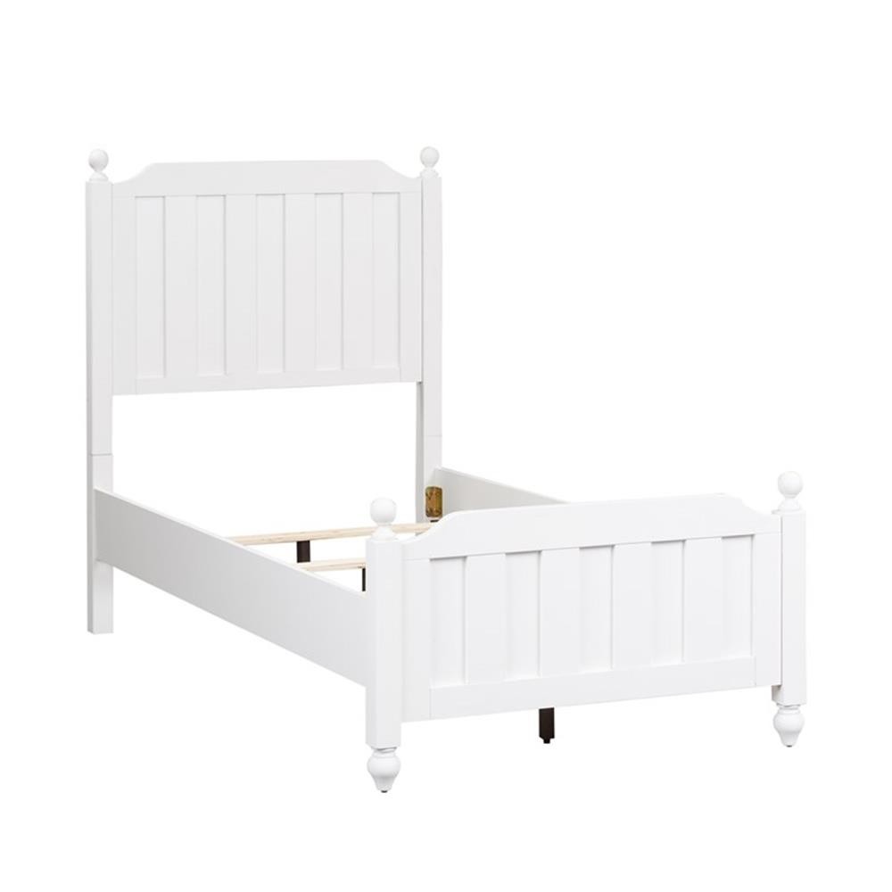 Cottage View White Twin Wood Panel Bed