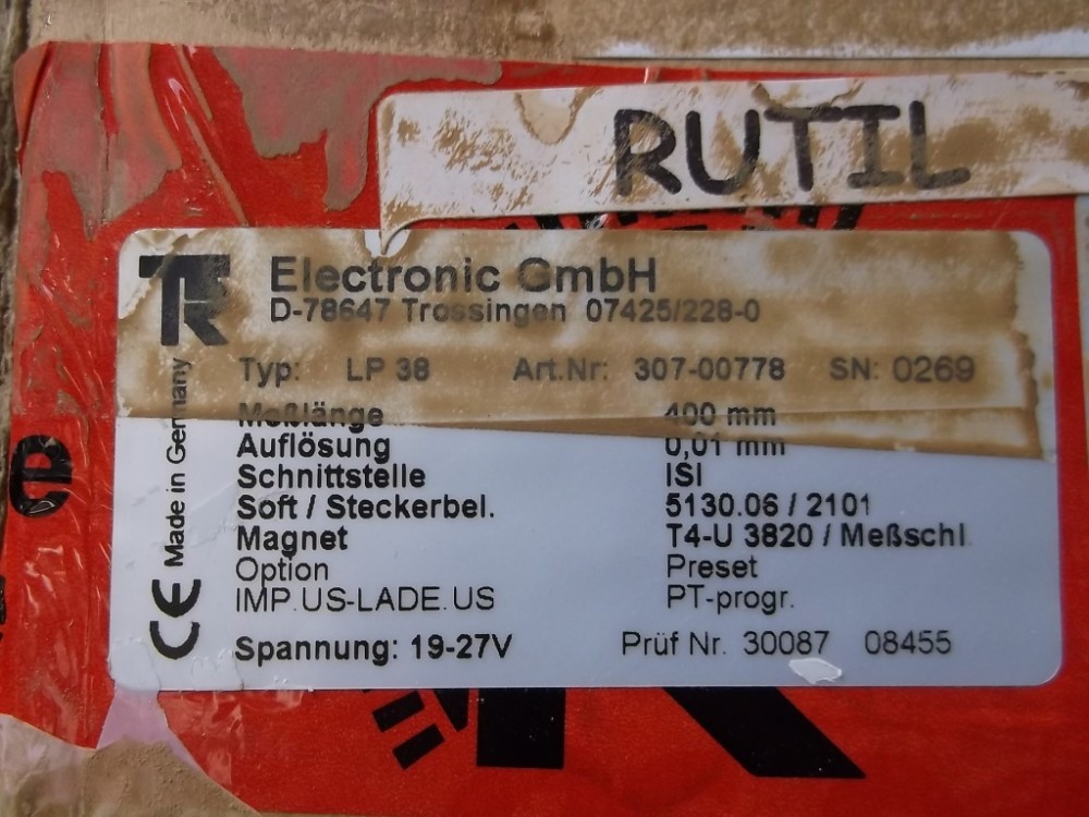TR Electronic LP38/400, LP 38 /400, 307-00778 Linear encoder (LINJEL0024)