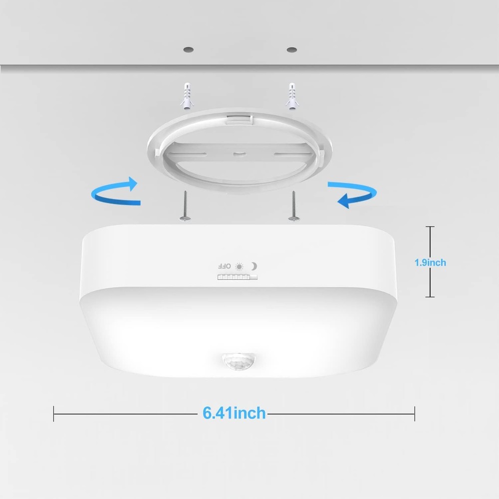 Rechargeable Motion Sensor Closet Light, Battery Operated White