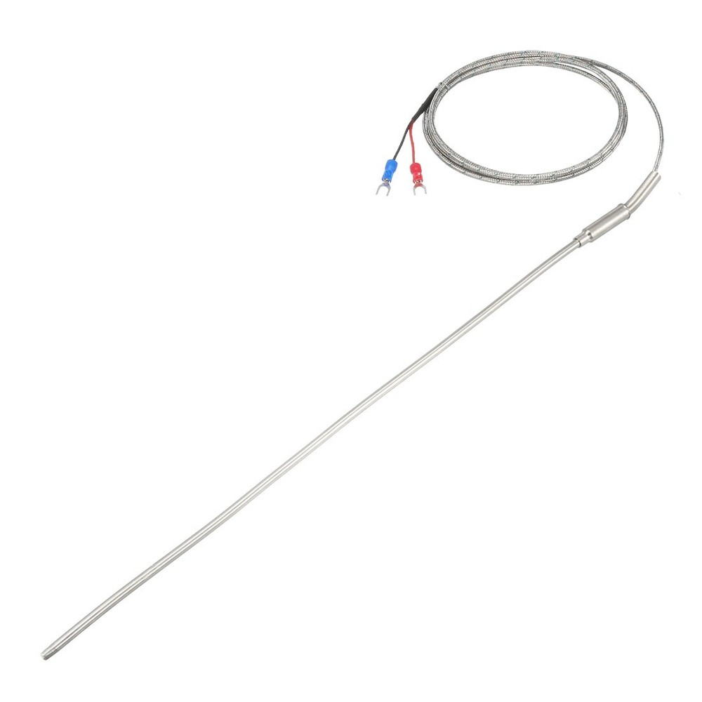 K Type Temperature Sensor Probe,1.5M Cable 4mmx300mm Probe Thermocouple