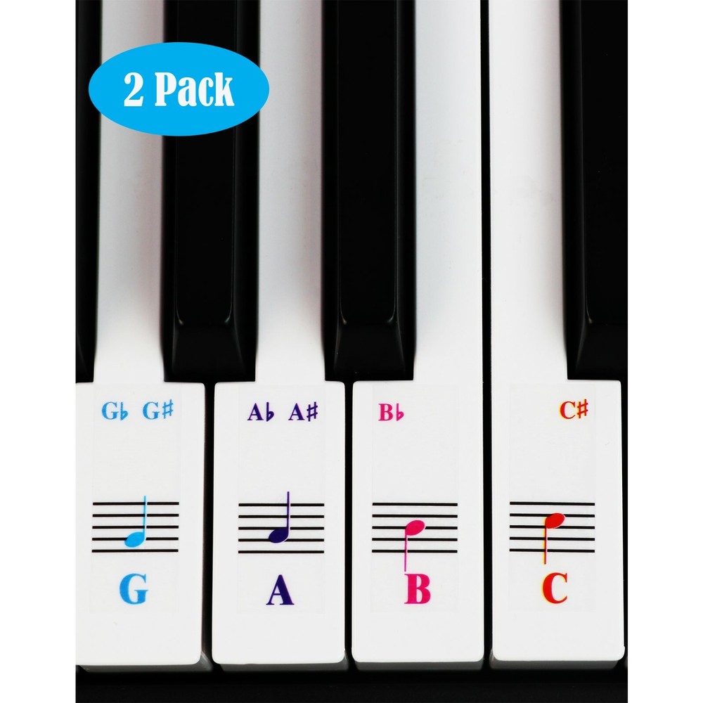 Piano and Keyboard Note Stickers 2 Pack