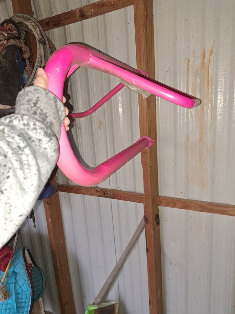 2 Hot Pink Saddle Racks