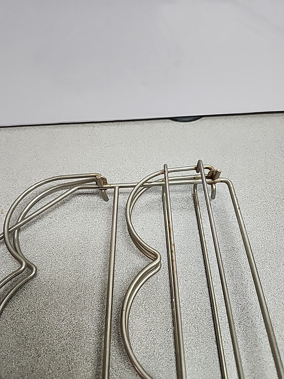 Vtg Collapsible Drinking 8 Glass Holder Caddy Carrier MCM Barware Silver