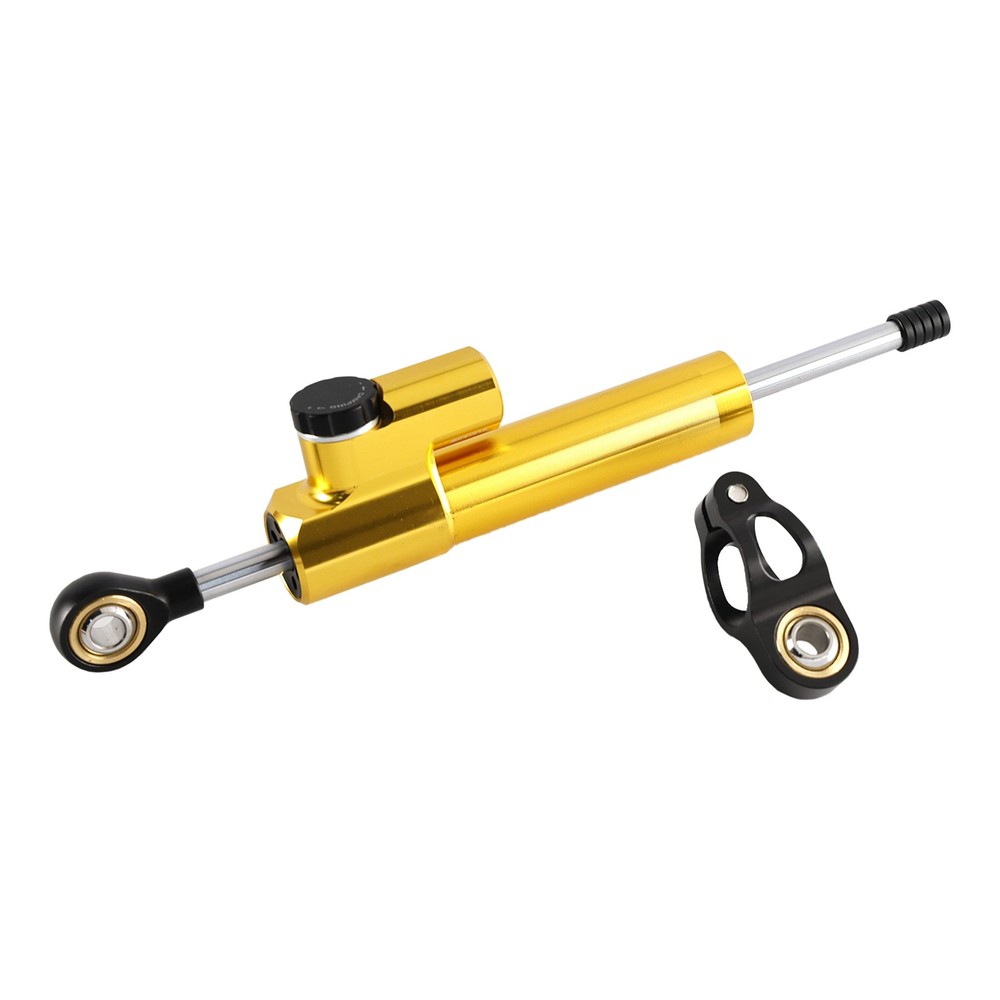 Universal Motorcycle CNC Adjustable Steering Damper Stabilizer Top Gold UE