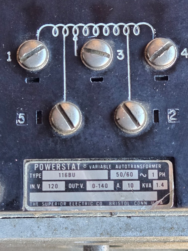 POWERSTAT VARIAC 116BU Variable Autotransformer - AS-IS - Untested
