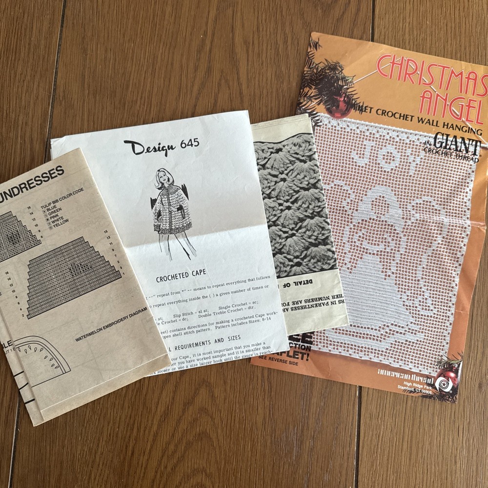 Large Lot Assorted Knit Crochet Pattern Leaflets
