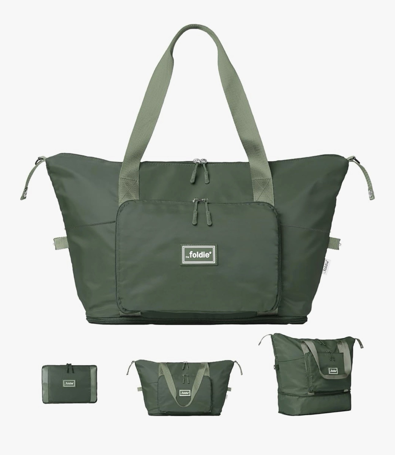 The Foldie® 4.0 Travel Duffle - Water Resistant - Expandable Bottom - Army Green