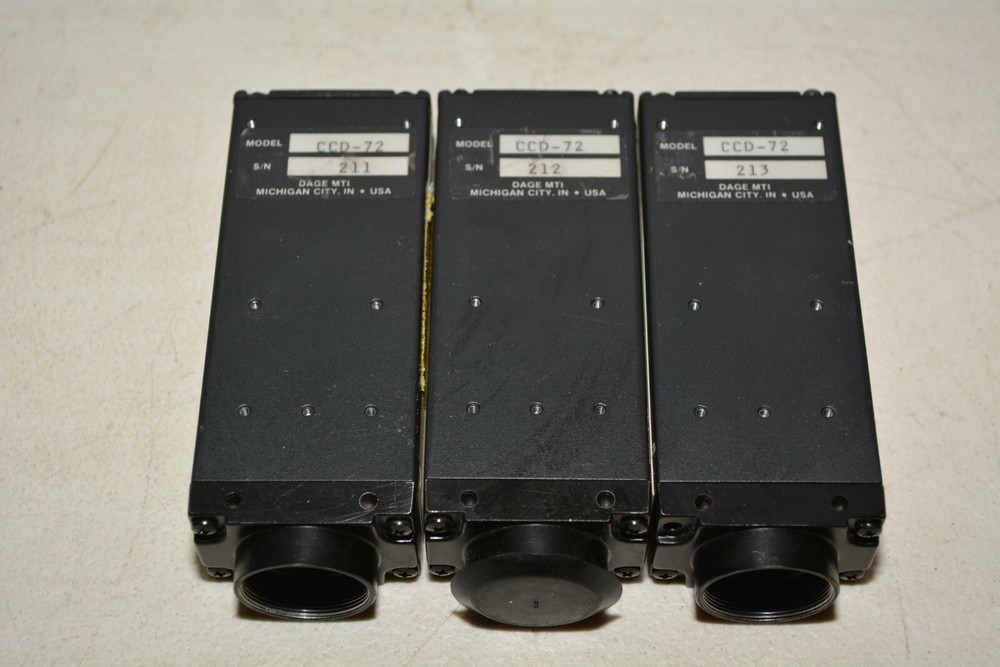 Lot 3x Dage MTI CCD-72 CCD Digital Cameras