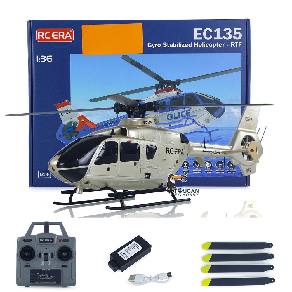 6CH RC Simulation Helicopter Model EC135 1/36 Stunt Airplane Reverse Flight