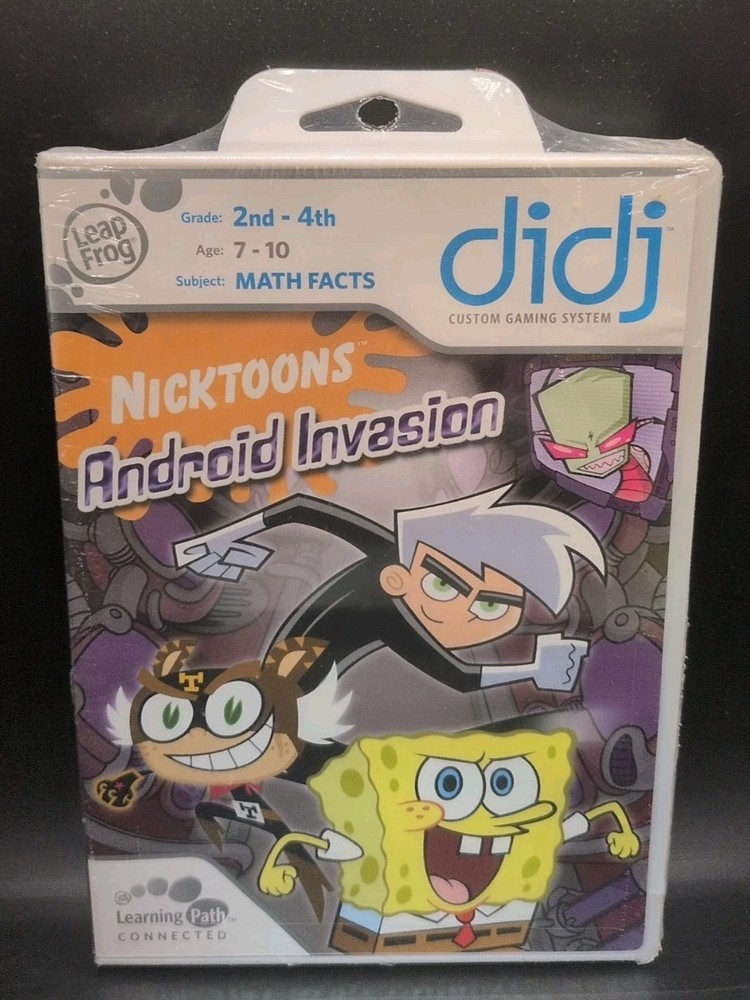 LeapFrog Didj Custom Learning Game Nicktoons - Grades 2-4 Android Invasion-1 NEW