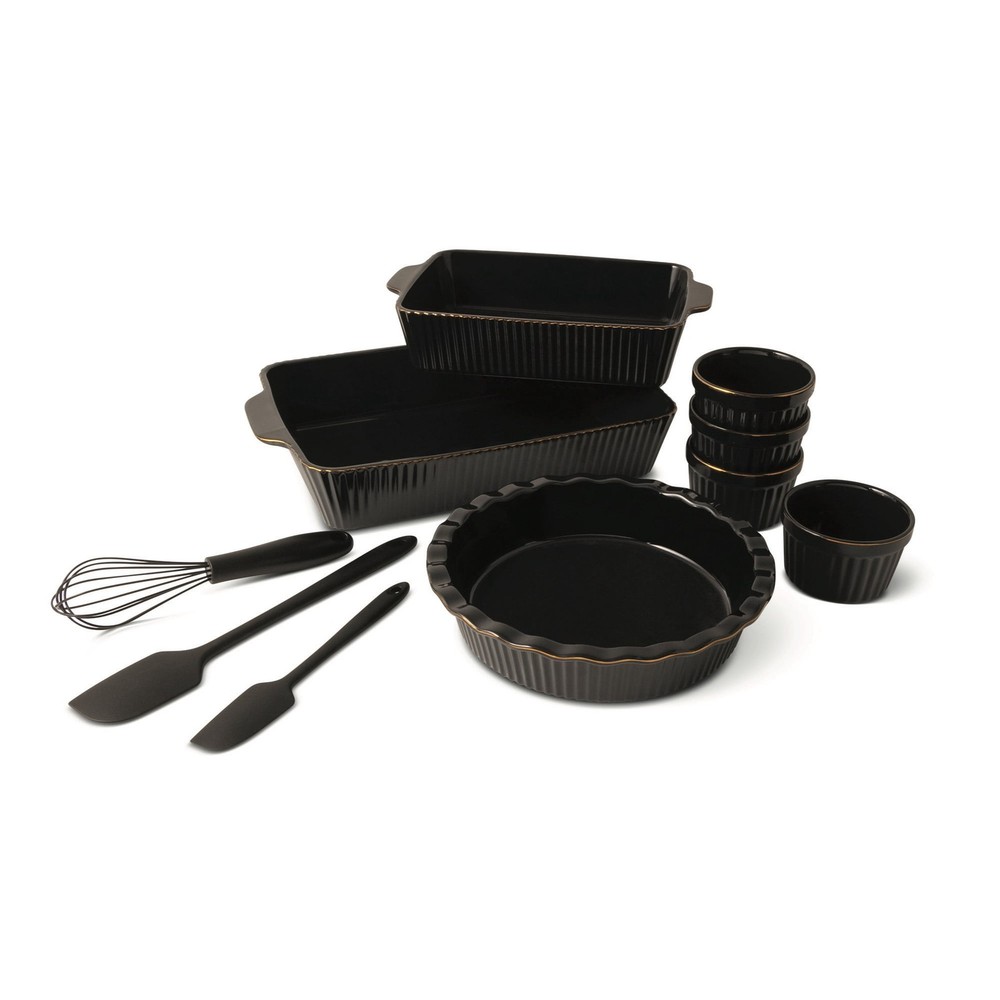 10-Piece Ceramic Bakeware Set Taupe