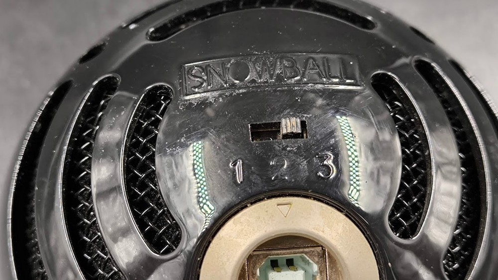 Blue Snowball USB Microphone Used Working Black