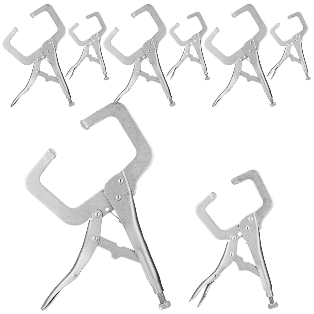 8 Pack 11 Inch 6 Inch Locking C Clamp Locking Pliers Adjustable Welding Clamp...