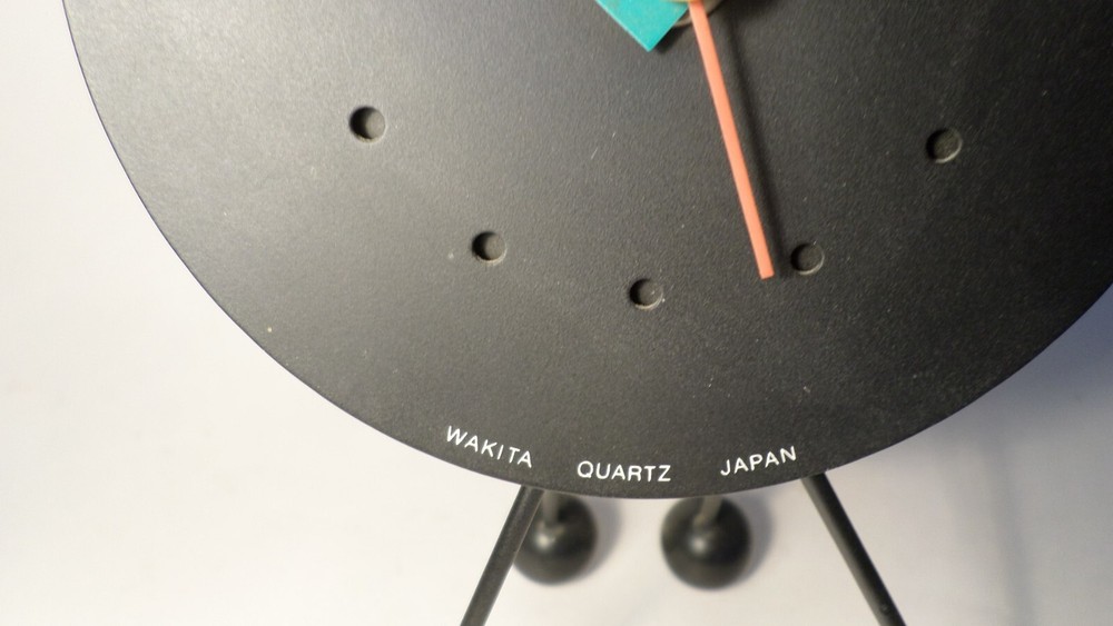 1980s Postmodern Wakita Abstract Desk Clock -WORKING-