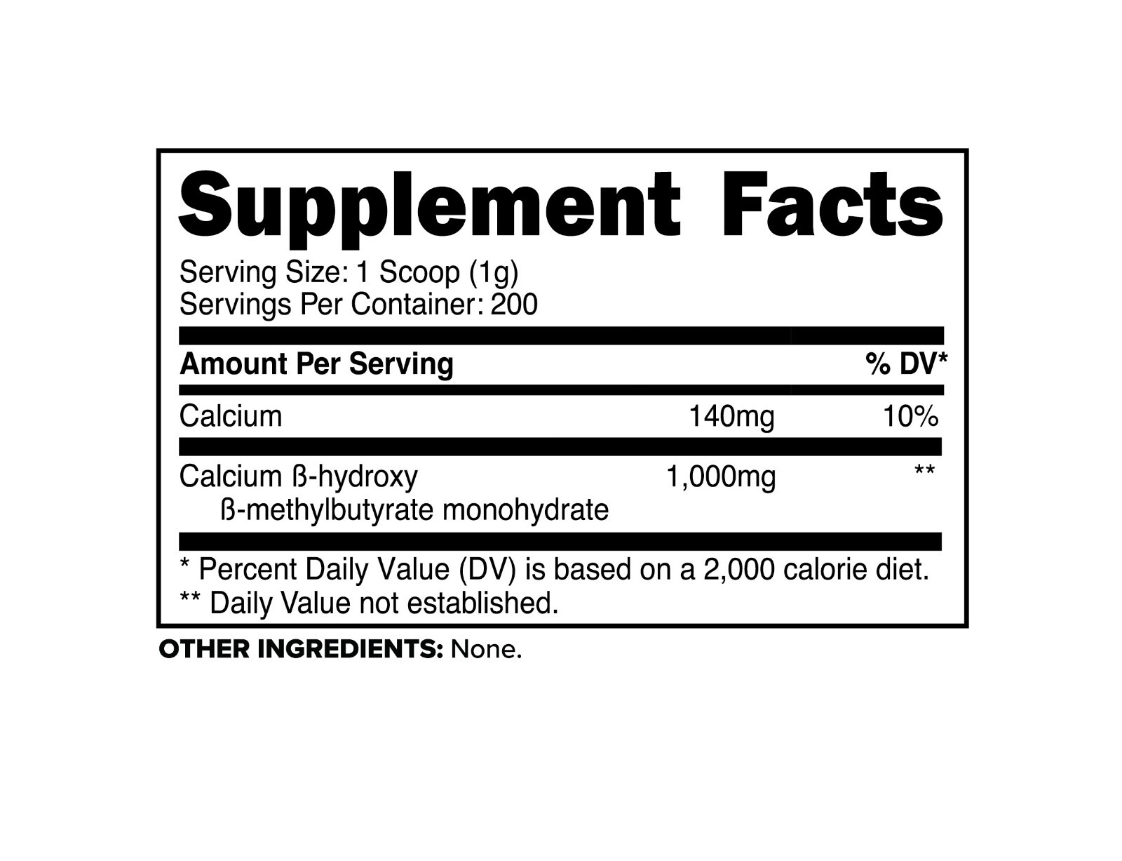 Primaforce HMB Supplement Powder (200g) (Unflavored)