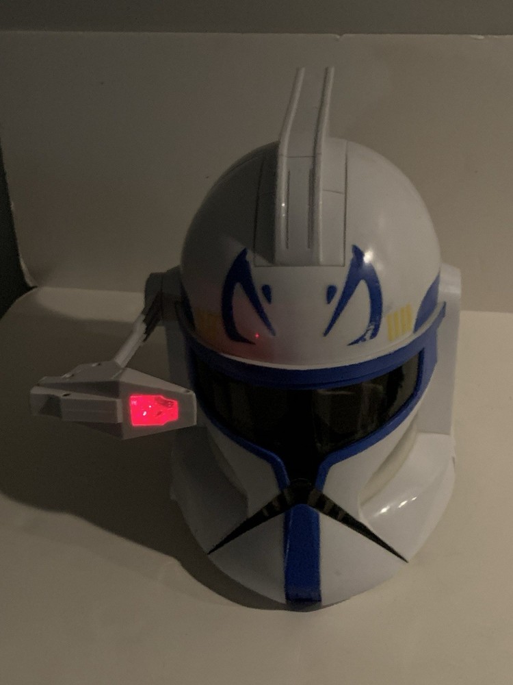 Star Wars Captain Rex Clone Wars Electronic Talking Helmet Works 2008 Complete