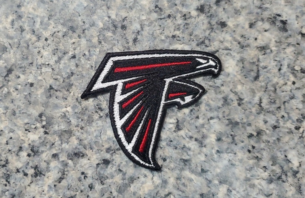 Atlanta Falcons Patch. Embroidered. Iron On Backing. 2.5"x2.25"