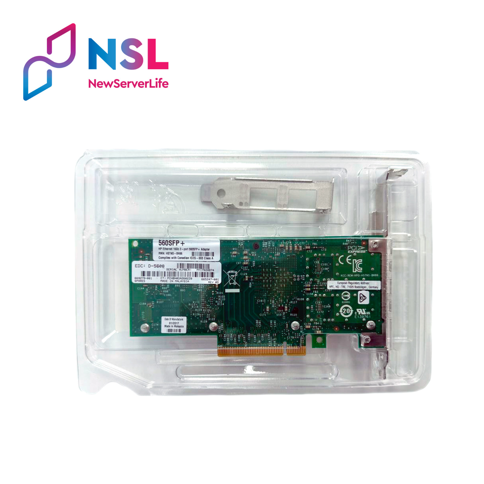 HPE 560SFP 2x 10Gb SFP+ PCIe Both Profile Network Card 669279-001 665247-001